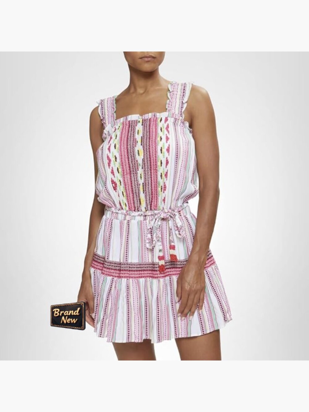 Ramy Brook Jaelyn Smocked Waist Mini Dress Coverup for Women